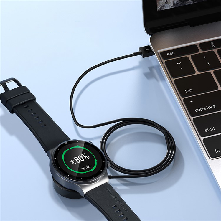 (1m) USB A auf Huawei Watch GT 3 Magnetisches Ladekabel - Weiss