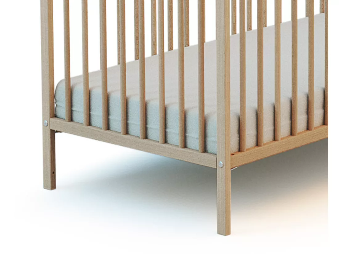Lit tipi 60x120 en bois Hêtre brut