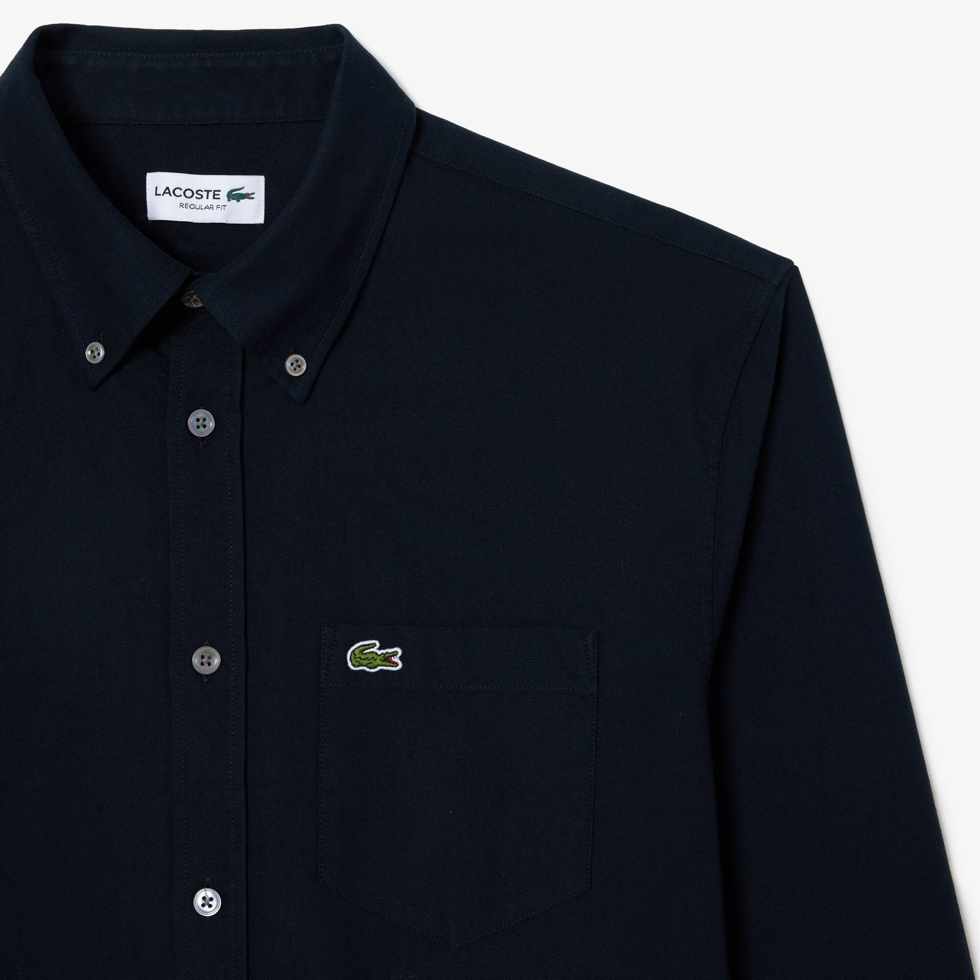 Regular Fit Hemd aus Oxford-Baumwolle Lange Armel - Blau - Lacoste - Herren
