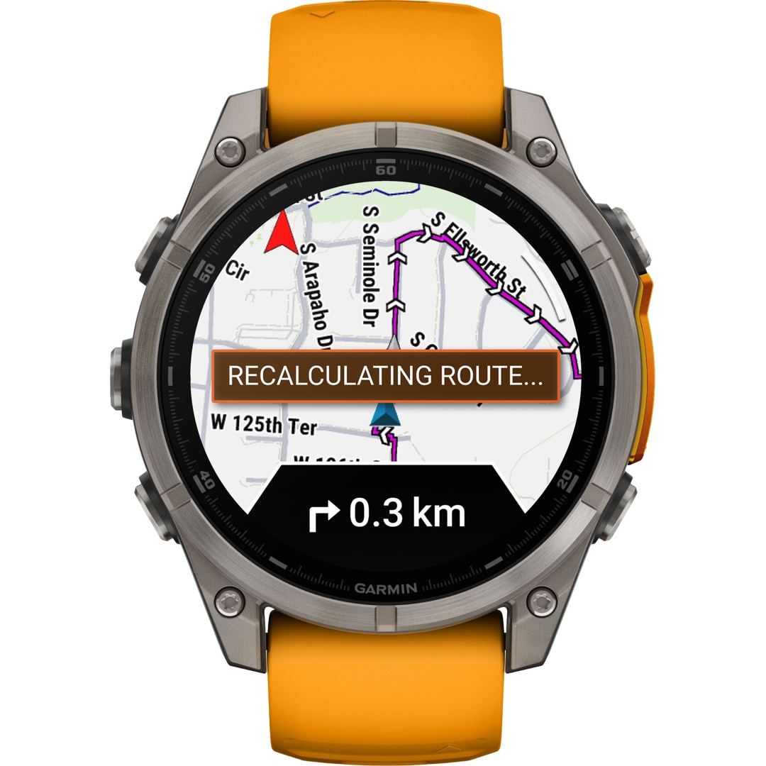 Garmin Fenix 8 - 47mm AMOLED Sapphire Graphit / Spark Orange