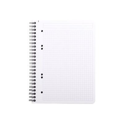 RhodiActive - Cahier à spirale A5 - 160 pages - petits carreaux (5x5 mm) - noir