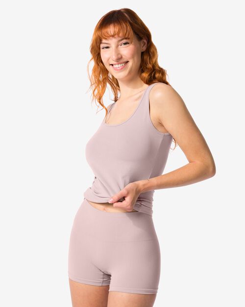 boxer légèrement correcteur avec bambou taille haute beige