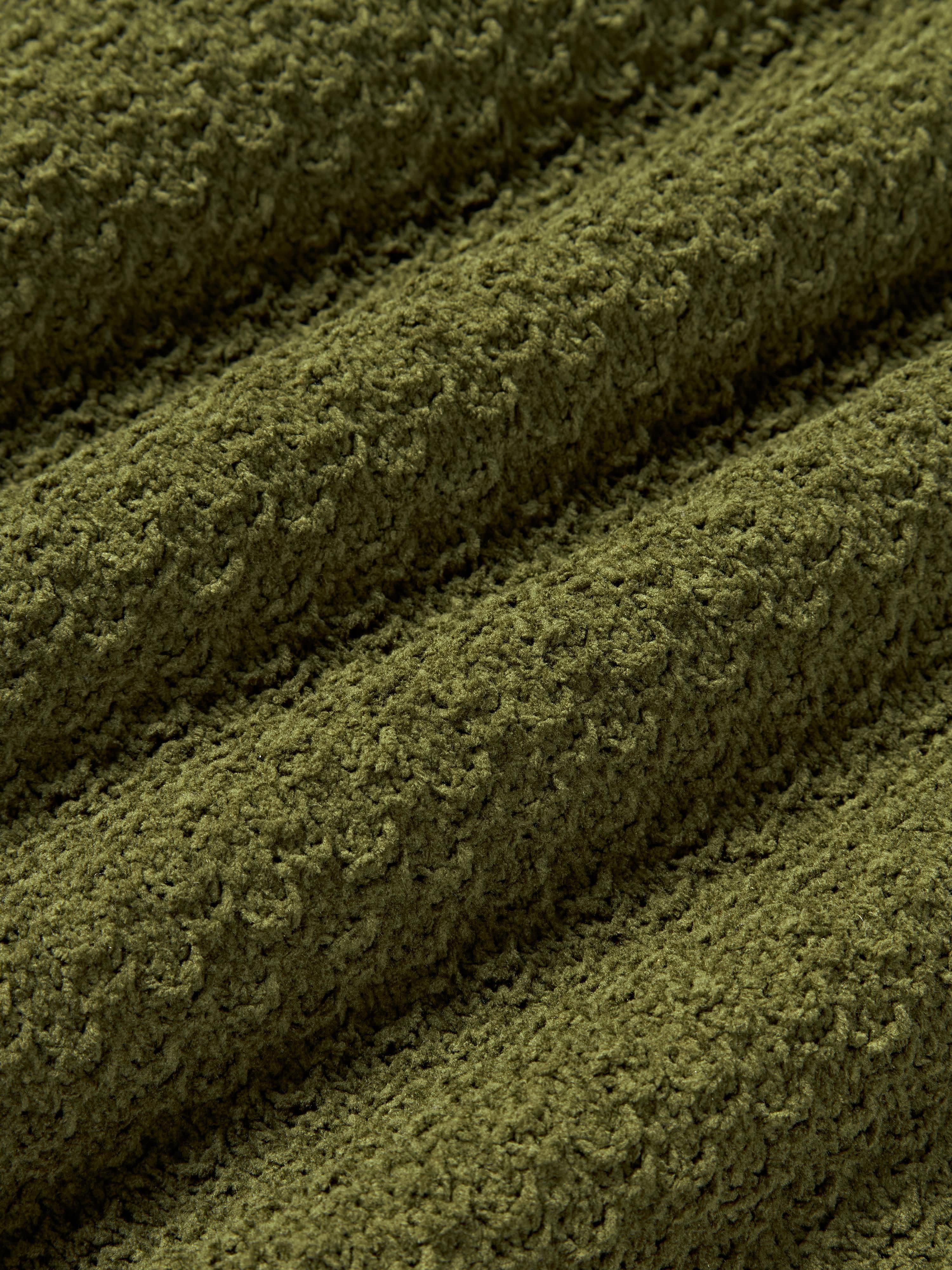 Zacht gebreide chenille kussenhoes Everly