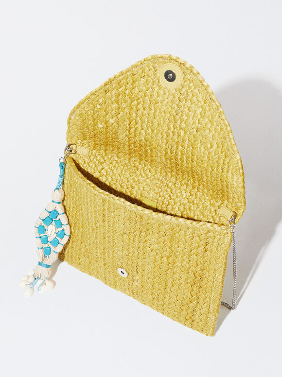 Bolsa de ombro de juta - Amarela