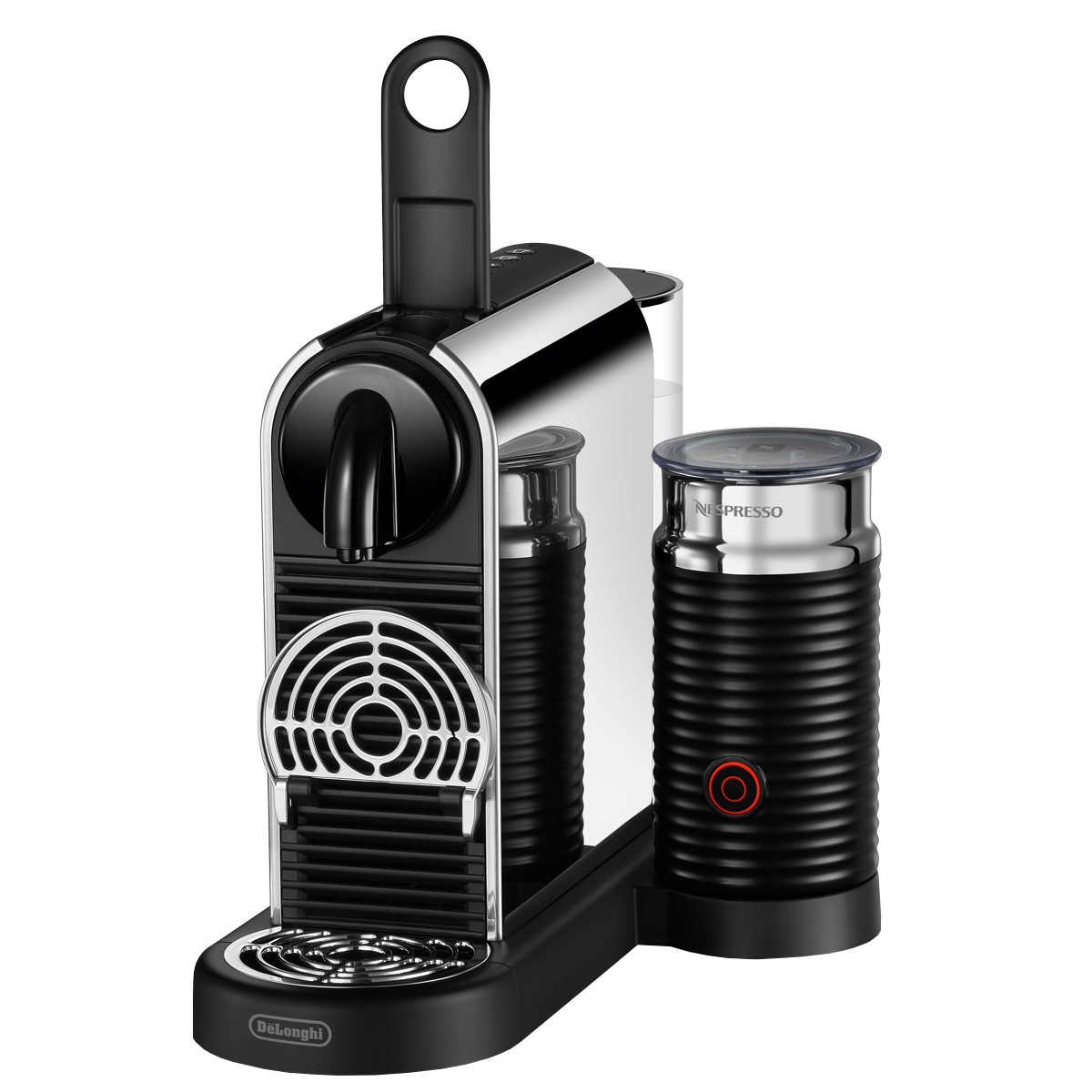 Nespresso CitiZ & Milk kaffemaskin av Delonghi EN330M (plat. stål)
