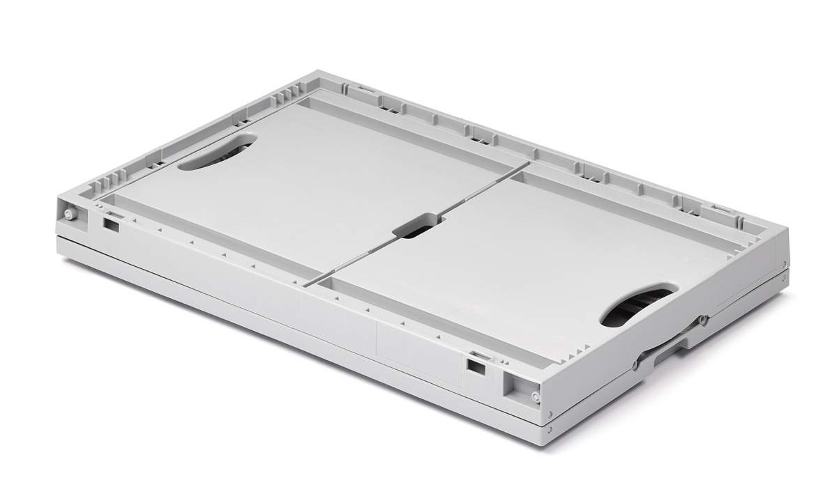 (60x40cm) Profi Falt Box Transport Kiste Aufebewahrungs Klappkiste (5100) - Grau