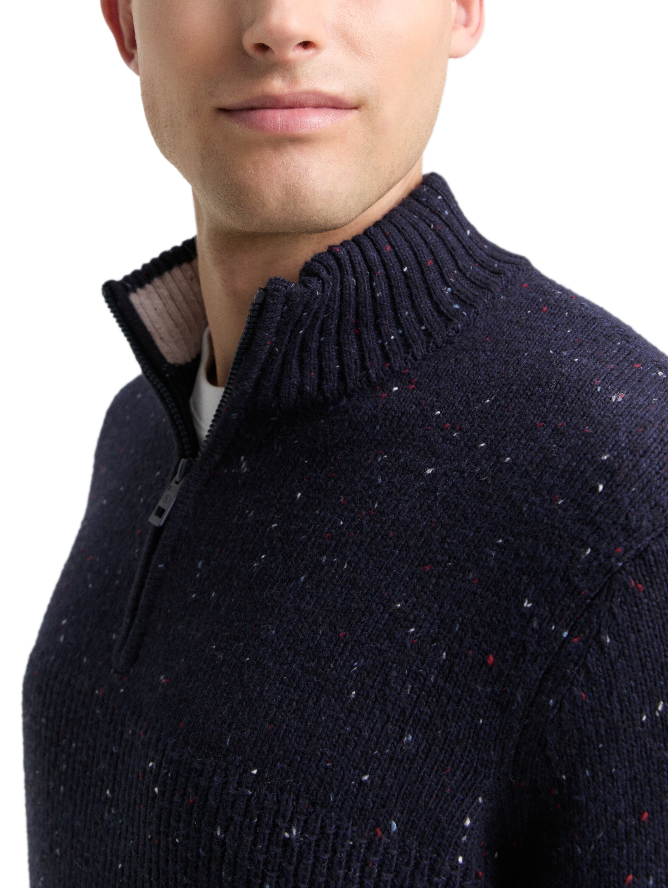 TOM TAILOR Troyer mit Logo Stickerei