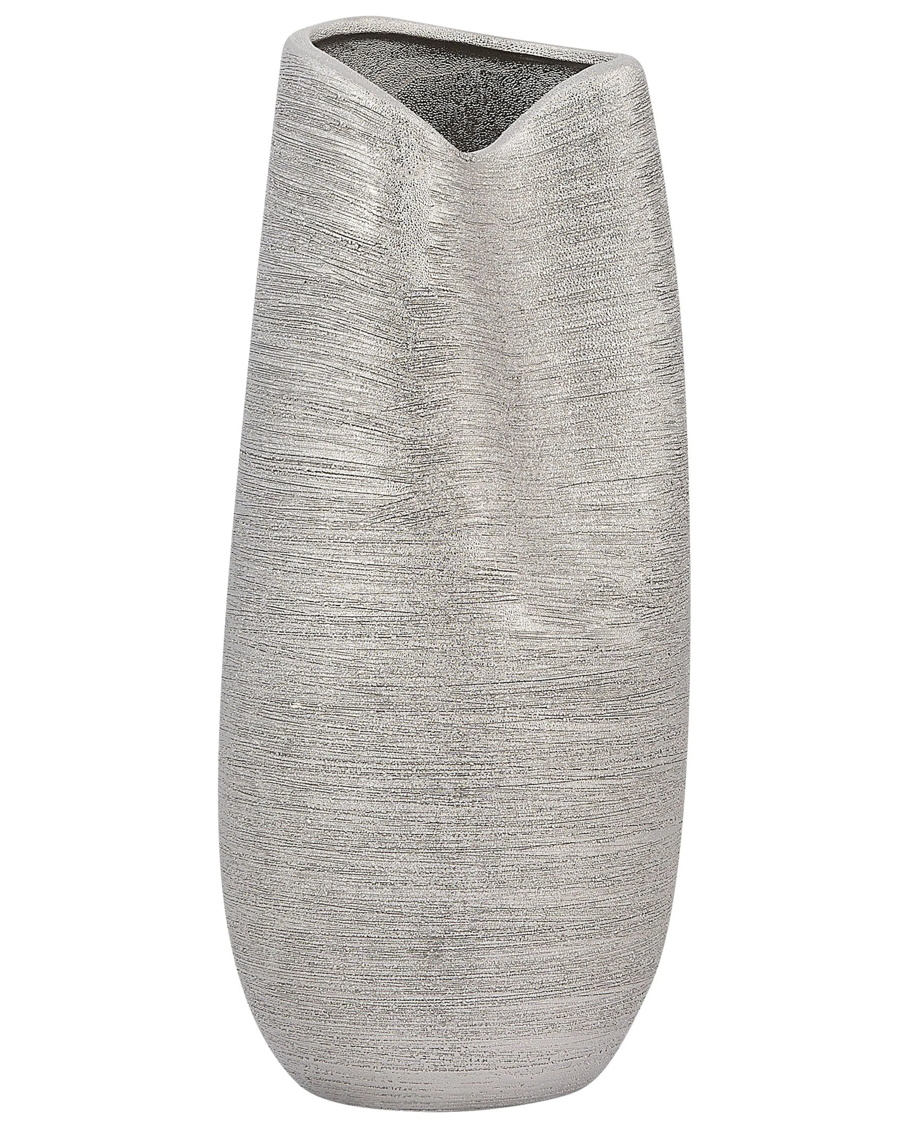 Decoratieve vaas DERBE Steengoed 32 cm Zilver