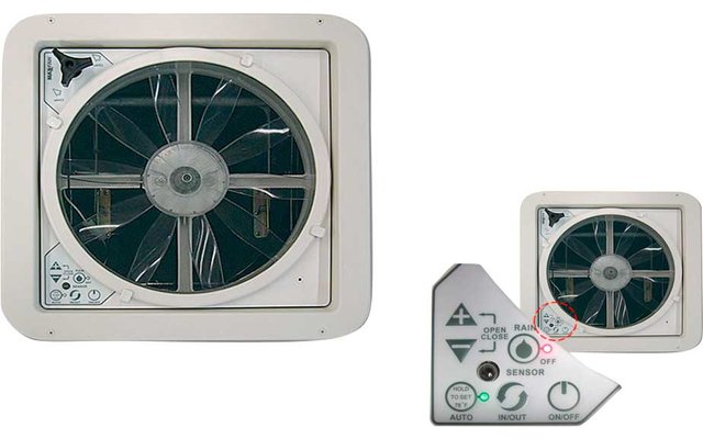Airxcel Maxxfan Deluxe Dachhaube mit Ventilationssystem 12 V 40 x 40 cm