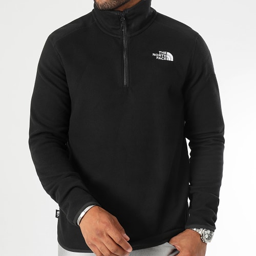 Sweat Col Zippé Polaire Glacier A855W Noir