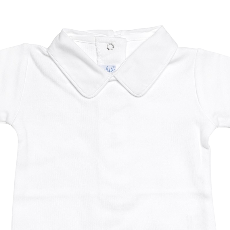 Langarmbody weiss mit Kragen