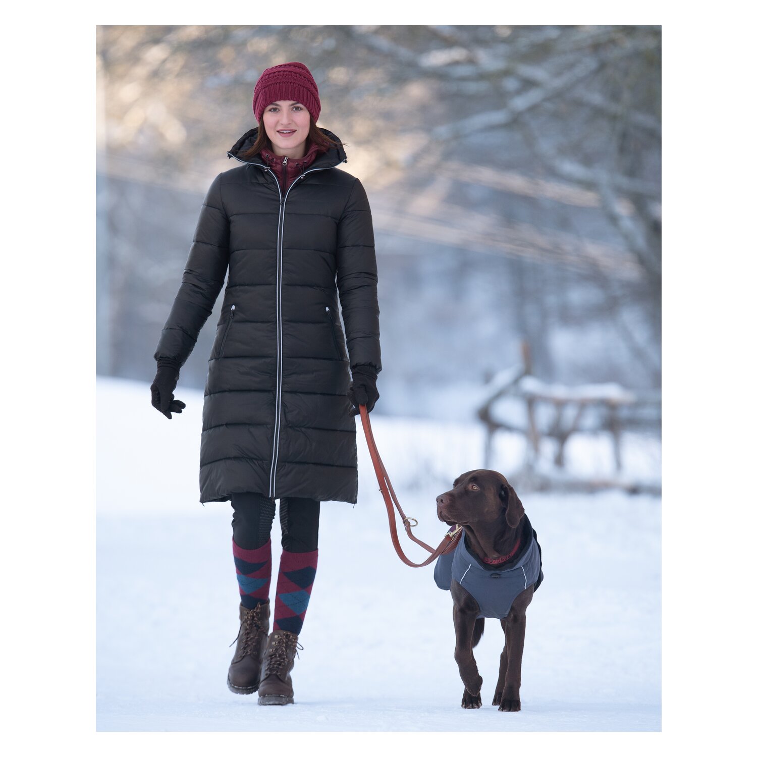 black forest Steppmantel - black - XS