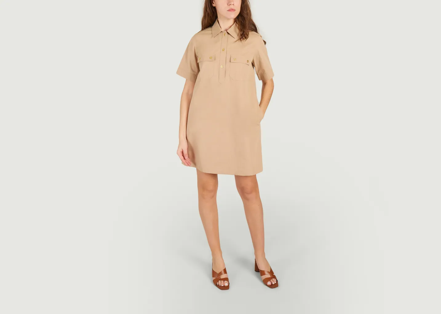 Robe-chemise courte manches courtes Berangere A.P.C.