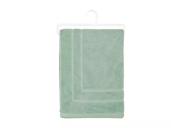 Tapis de salle de Bain en coton Vert céladon 50 x 70 cm