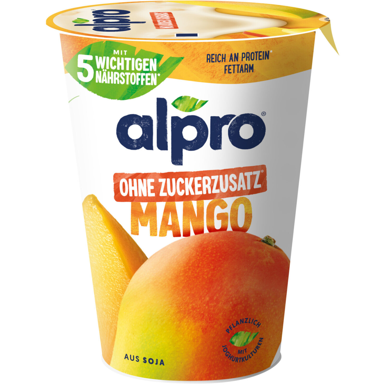 Alpro Soja-Joghurtalternative Mango ohne Zuckerzusatz