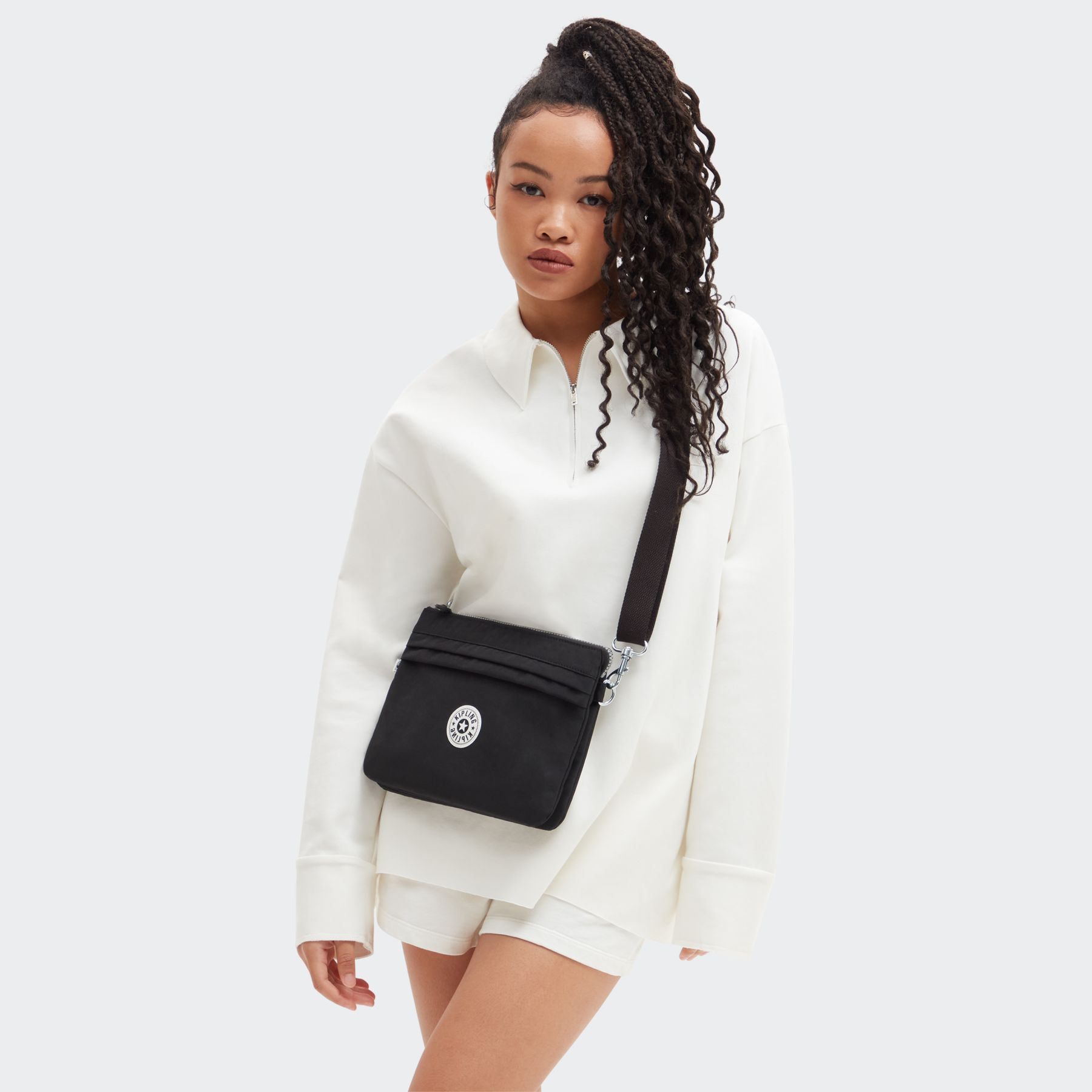 EASY RIRI L Sac à bandoulière de taille moyenne avec sangle amovible - K Valley Black