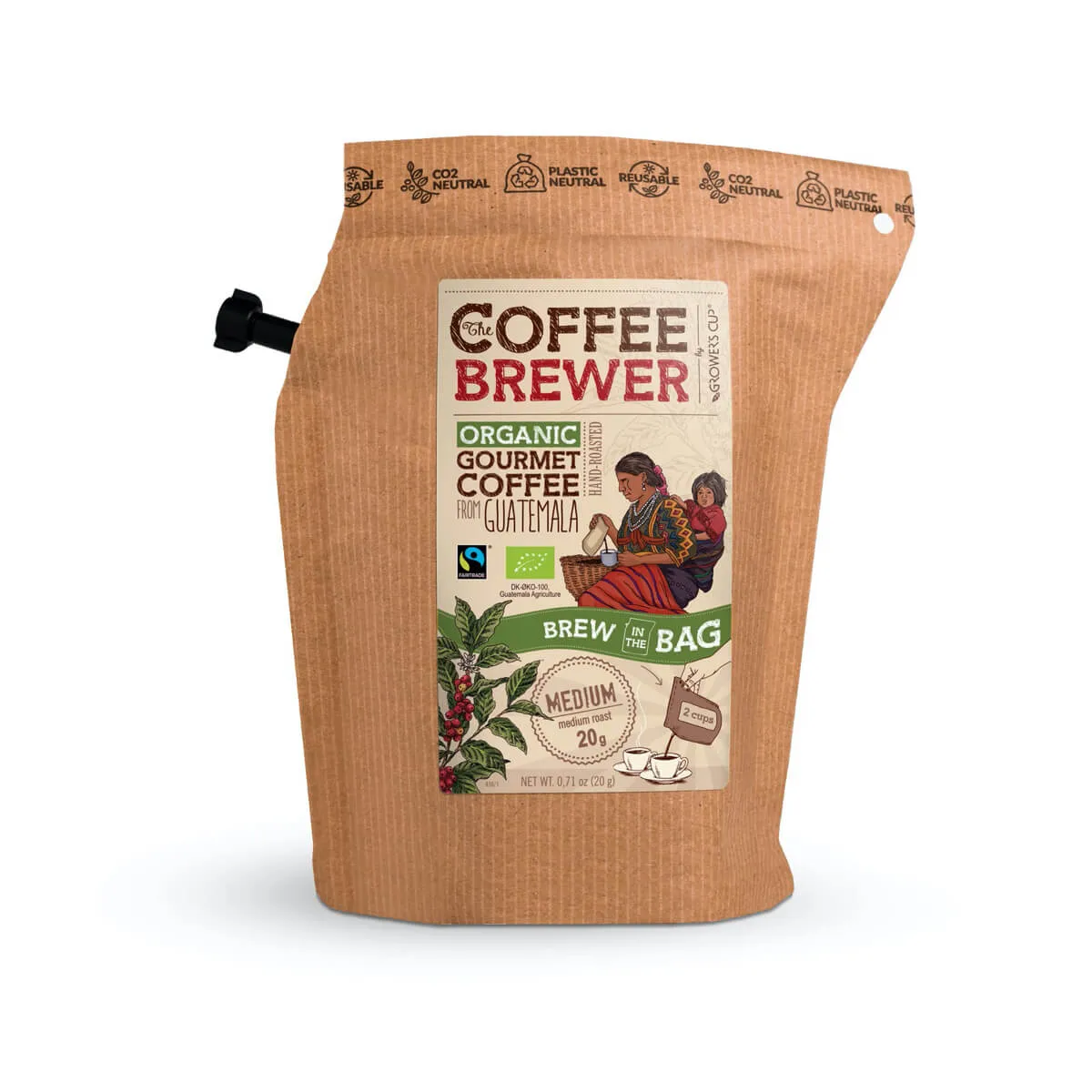 The Brew Company GUATEMALA, 2 cups coffee, MEDIUM ROAST