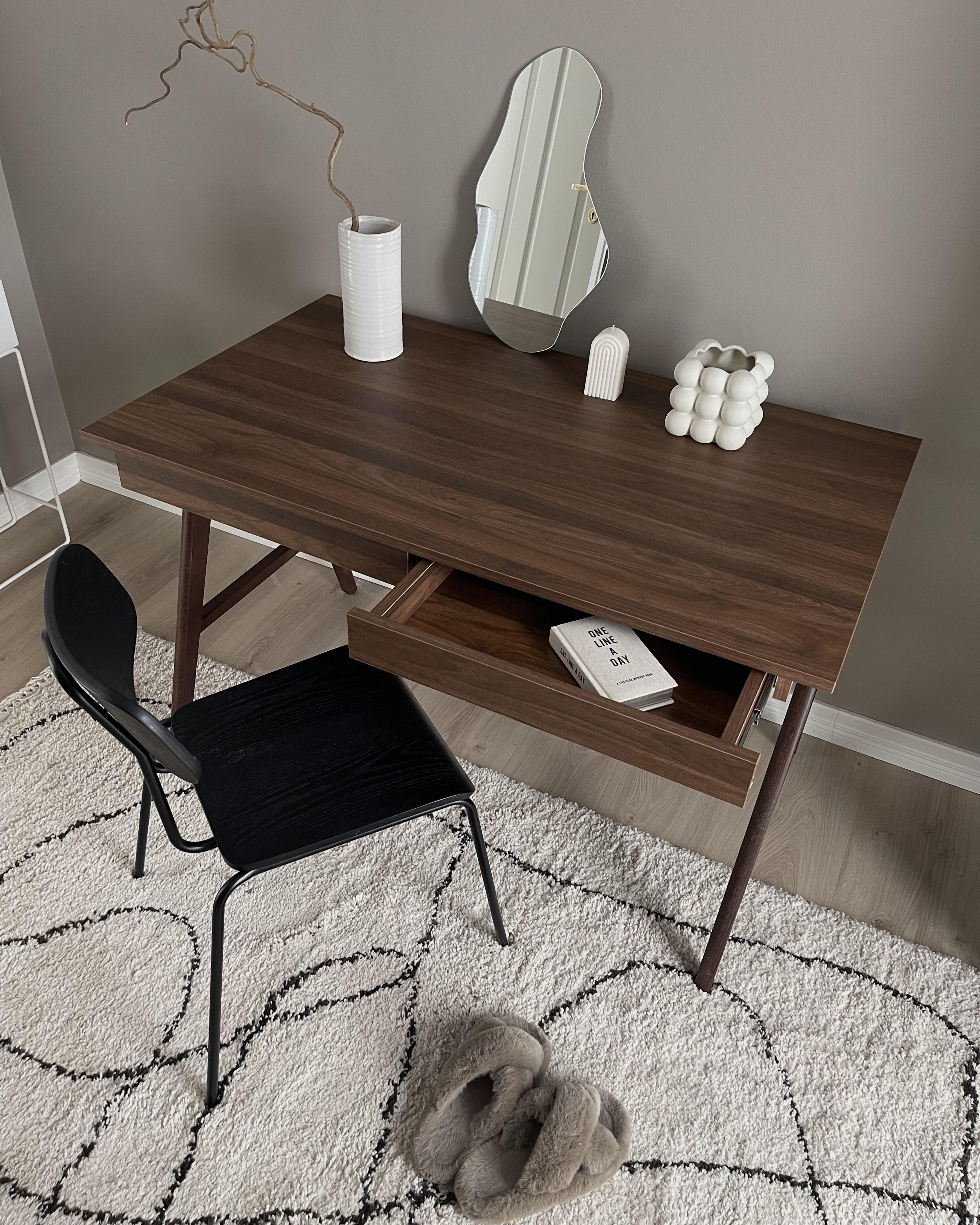 Bureau SHESLAY Donkerbruin 120 cm 70 cm met lades