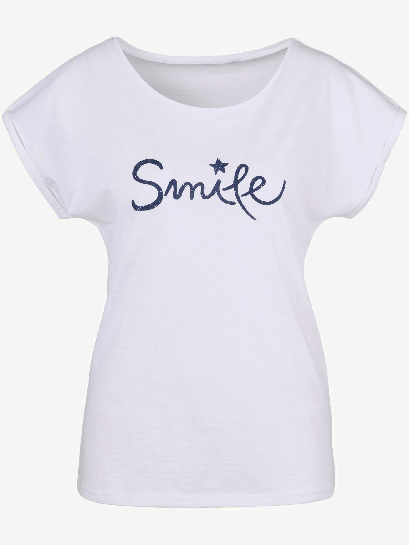 T-shirt beach time avec ourlet à revers aux manches