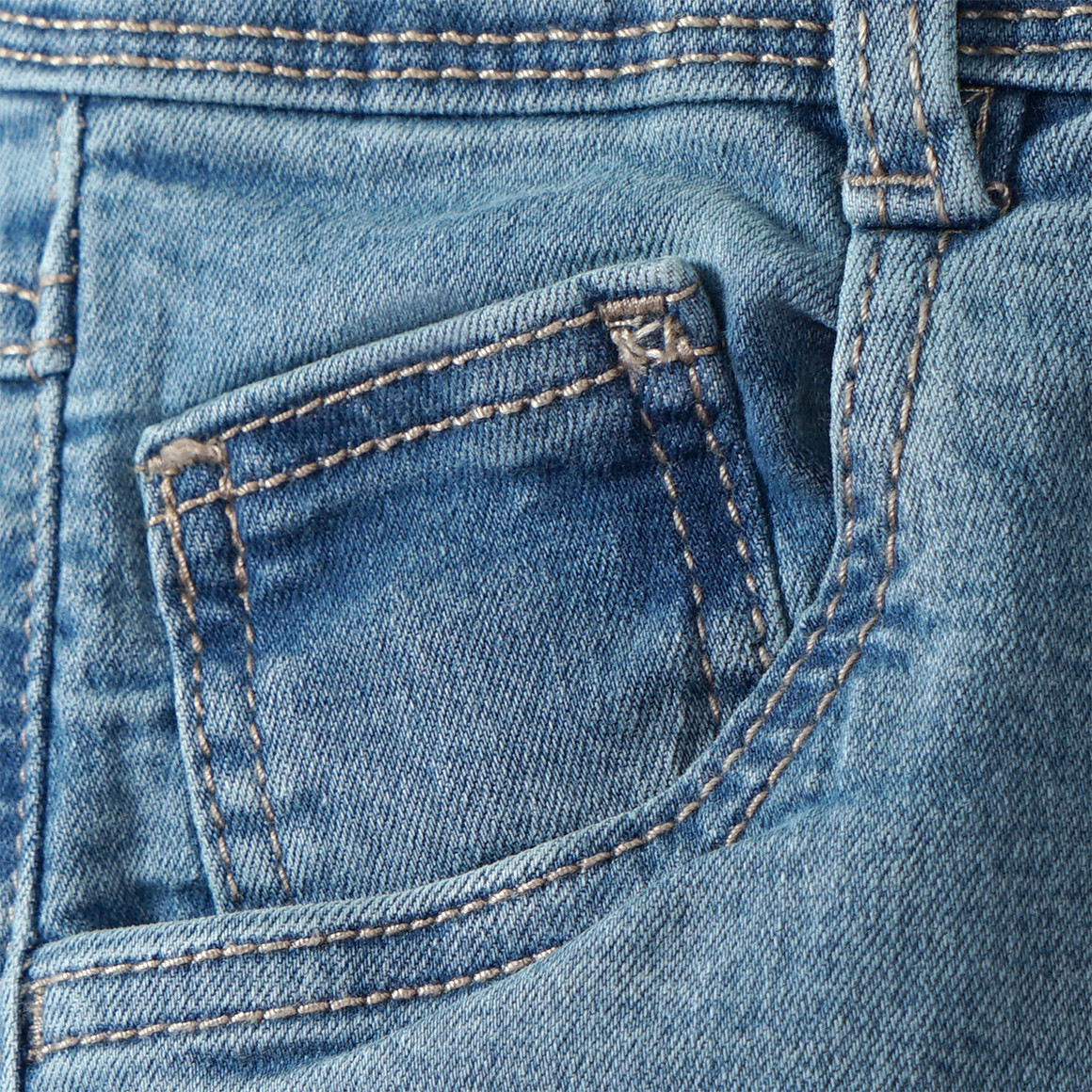Famy 2 Jungen Skinny-Jeans im 5-Pocket-Style hellblau / dunkelblau