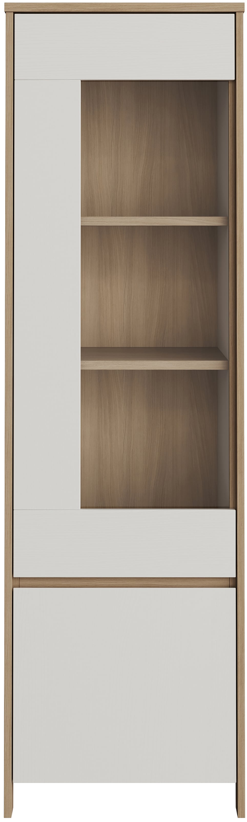 Home affaire Vitrine »Stranda, Hochschrank im Scandi-Style, moderne Glasvitrine« Rahmenoptik, ausreichend Stauraum, vielseitig einsetzbar, 58 cm breit