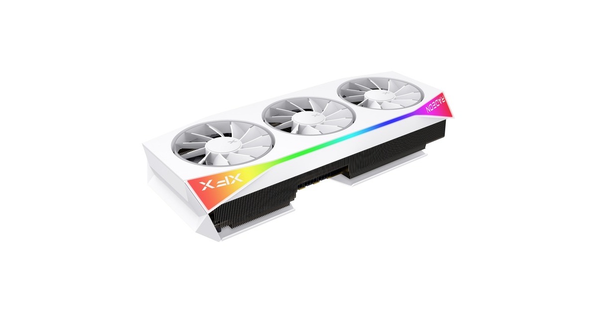 XFXRadeon RX 9070 XT OC Mercury RGB Magnetic Air grafische kaart  (Wit, RDNA4, GDDR6, 3x DisplayPort, 1x HDMI 2.1)