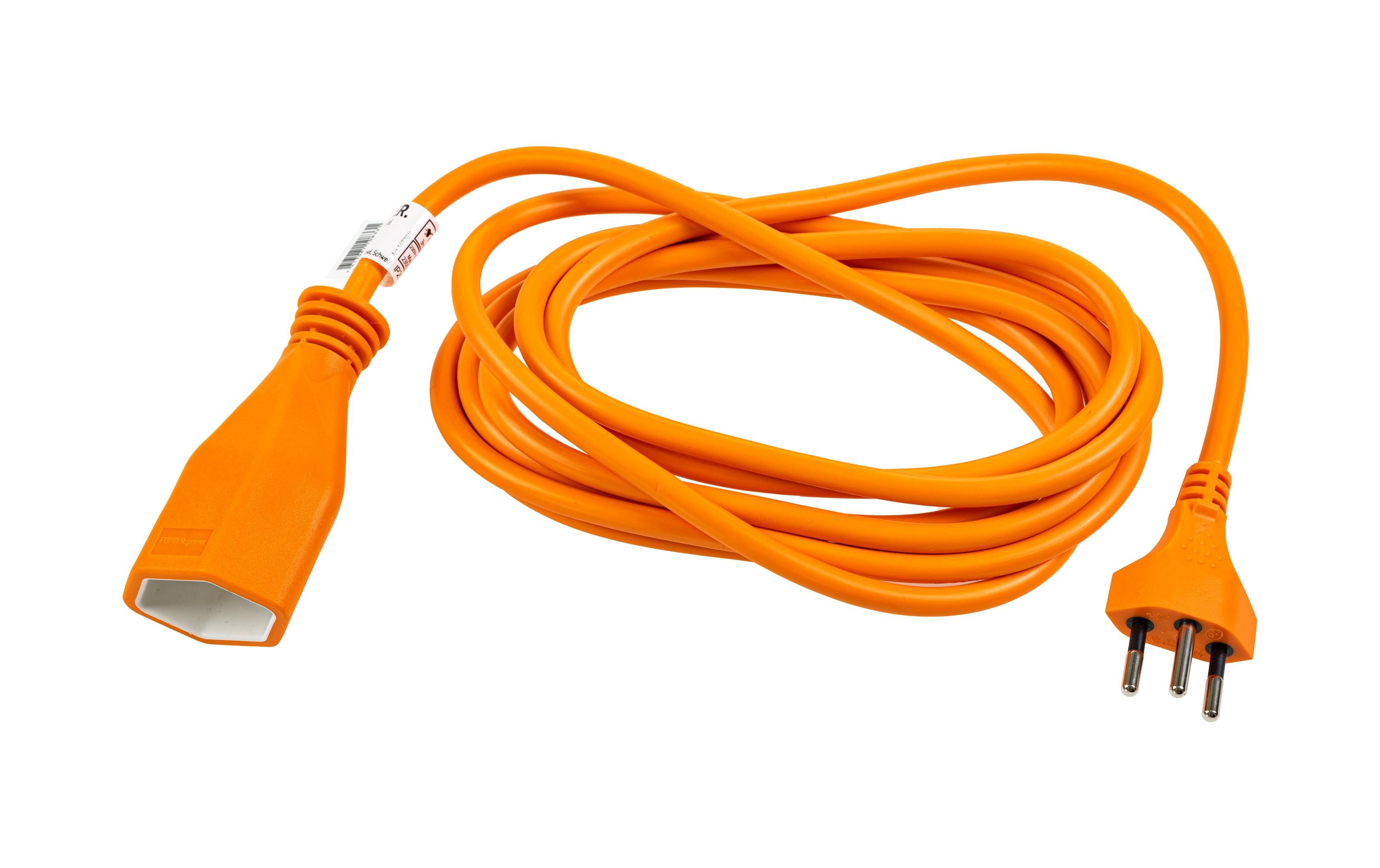 Verlängerungskabel T13-T12 3 m OrangeStromkabel H05VV-F 3G1.00
