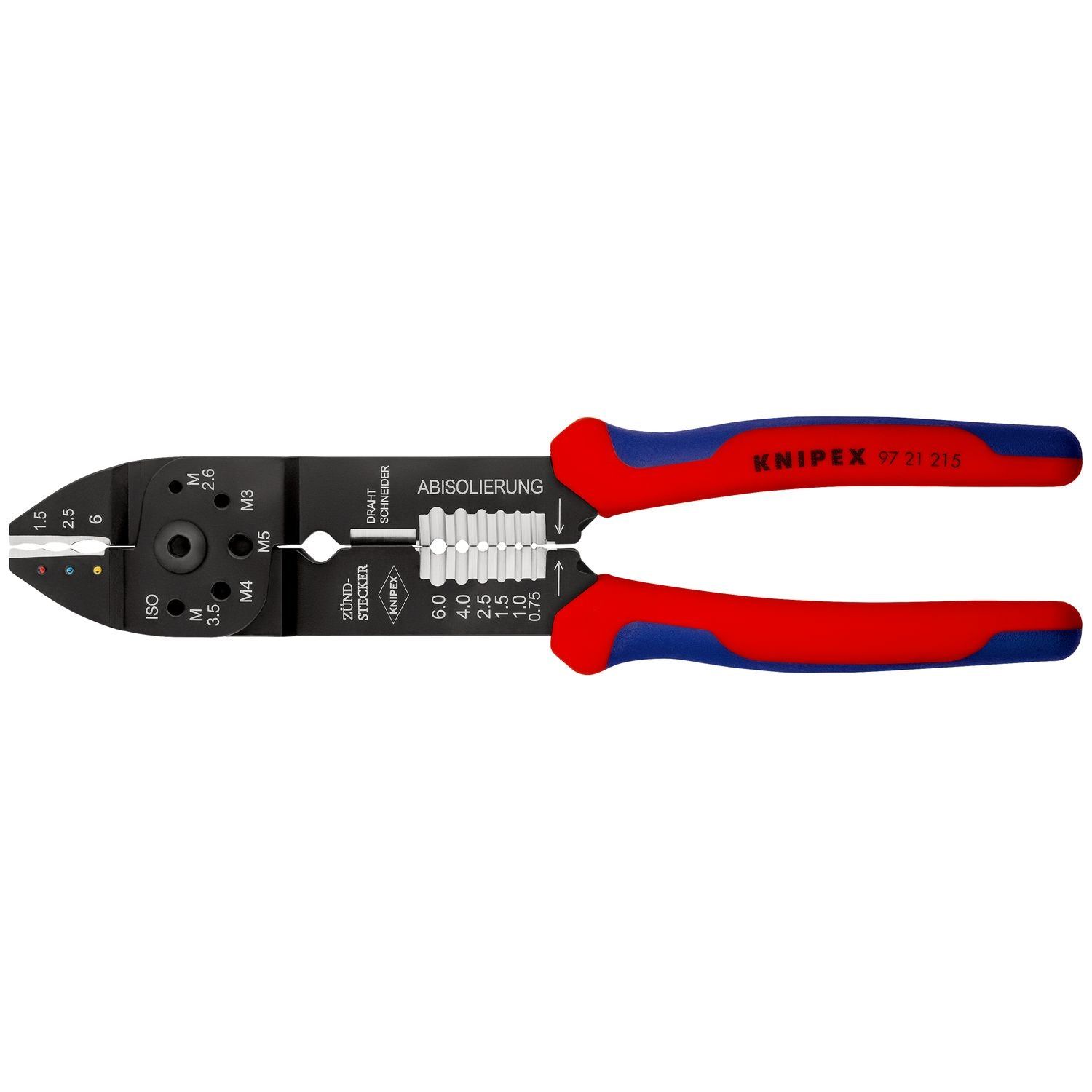 Knipex 97 21 215 Krimptang geïsoleerde kabelschoenen