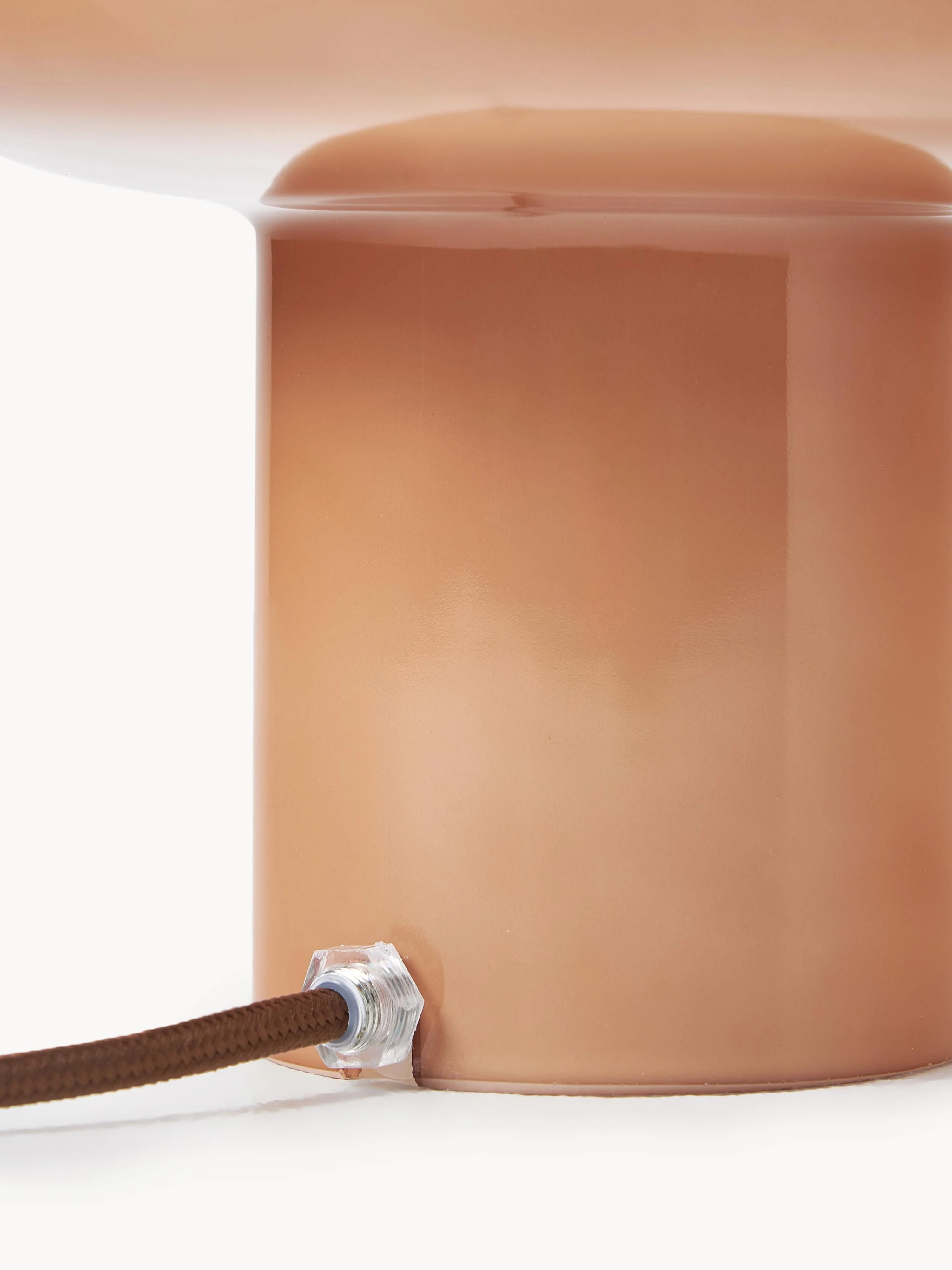 Kleine tafellamp Baya van opaalglas