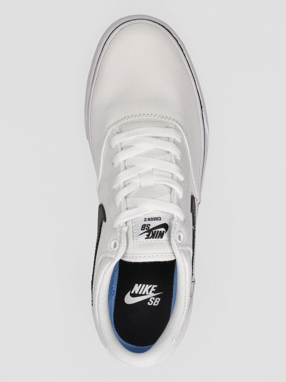Nike Sb Chron 2 Canvas Skate Shoes white/black/white