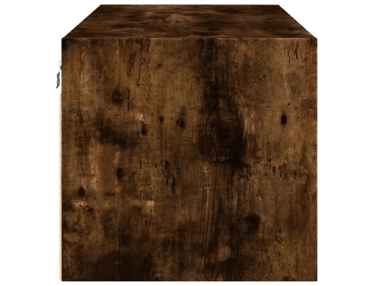 VIDAXL - Armoire de rangement Armoire murale avec portes en verre chêne fumé 102x37x35 cm