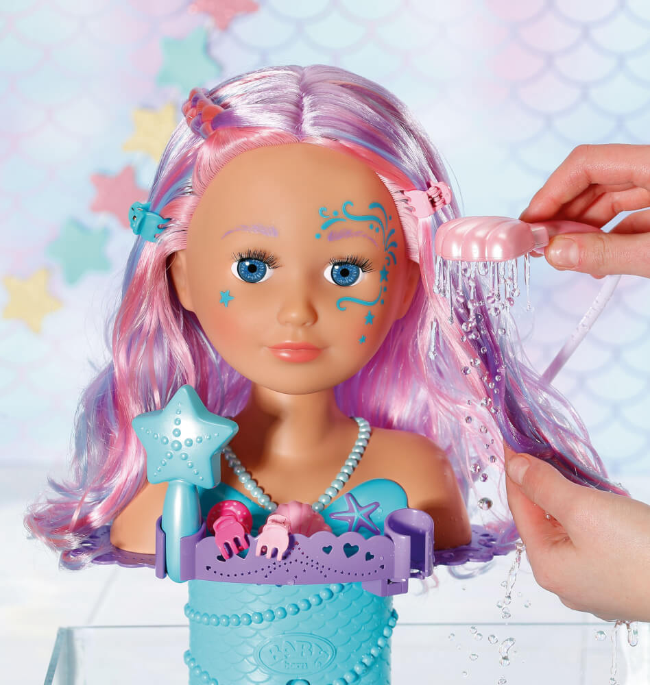 Zapf 835364 BABY born Sister Styling Head Meerjungfrau