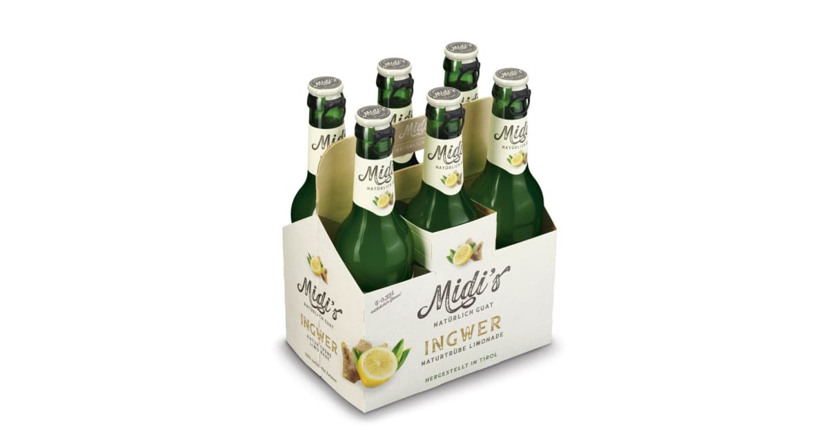 Zillertal Bier Midi's Ingwer Natur Tray 6x 0,33 Liter (Mehrweg)