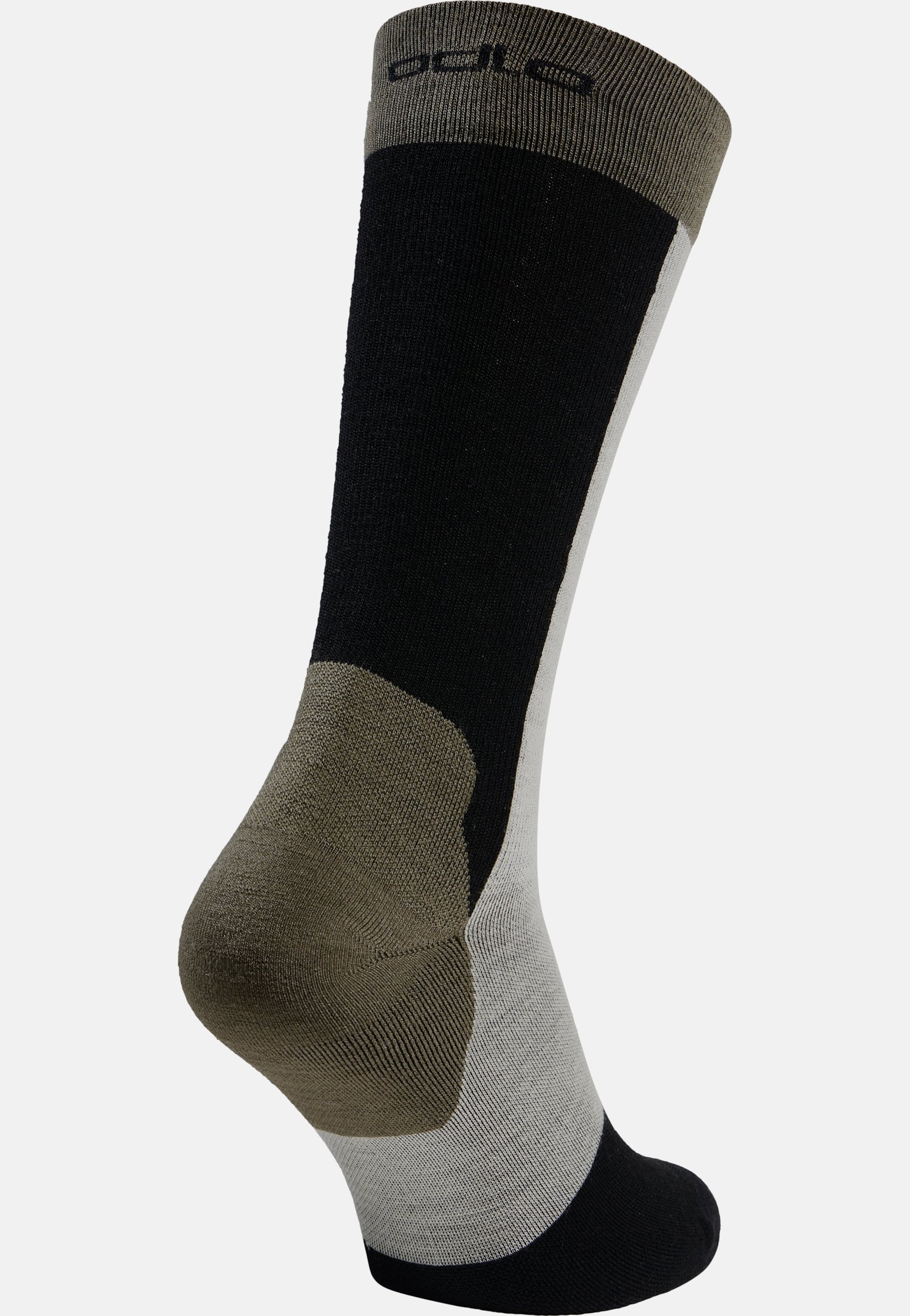 Mittellange Performance Wool Wandersocken in black - agate gray