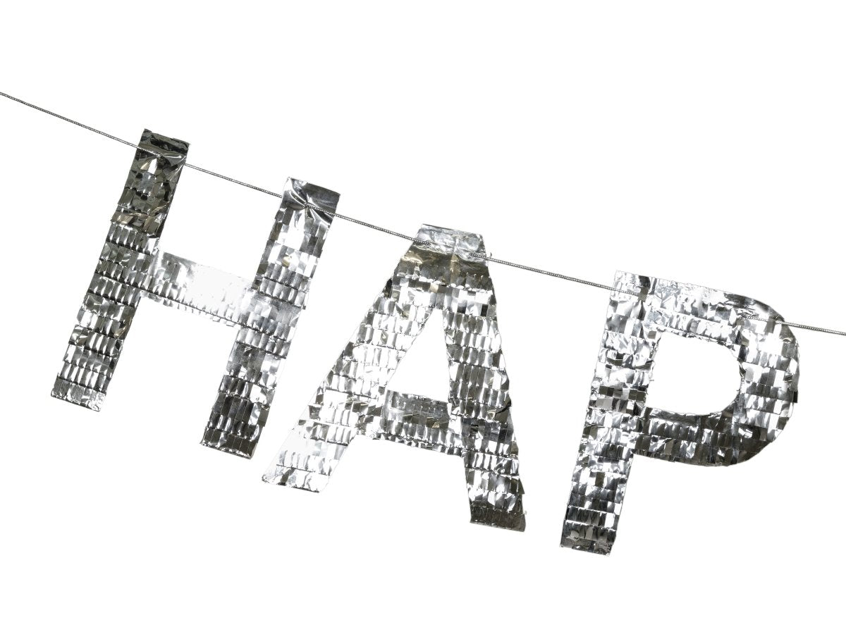 Happy Birthday Letterslinger Zilver 2,2m