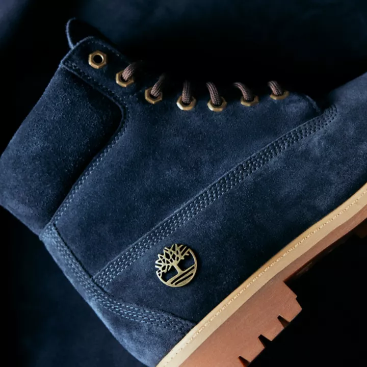 Timberland C.F. Stead Indigo Suede Heritage 6-Inch Boot pour homme en bleu foncé