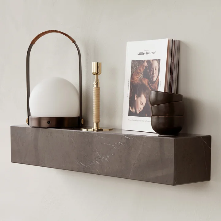 Audo - Plinth Wandregal, L 60 cm, sand (Kunis Breccia)