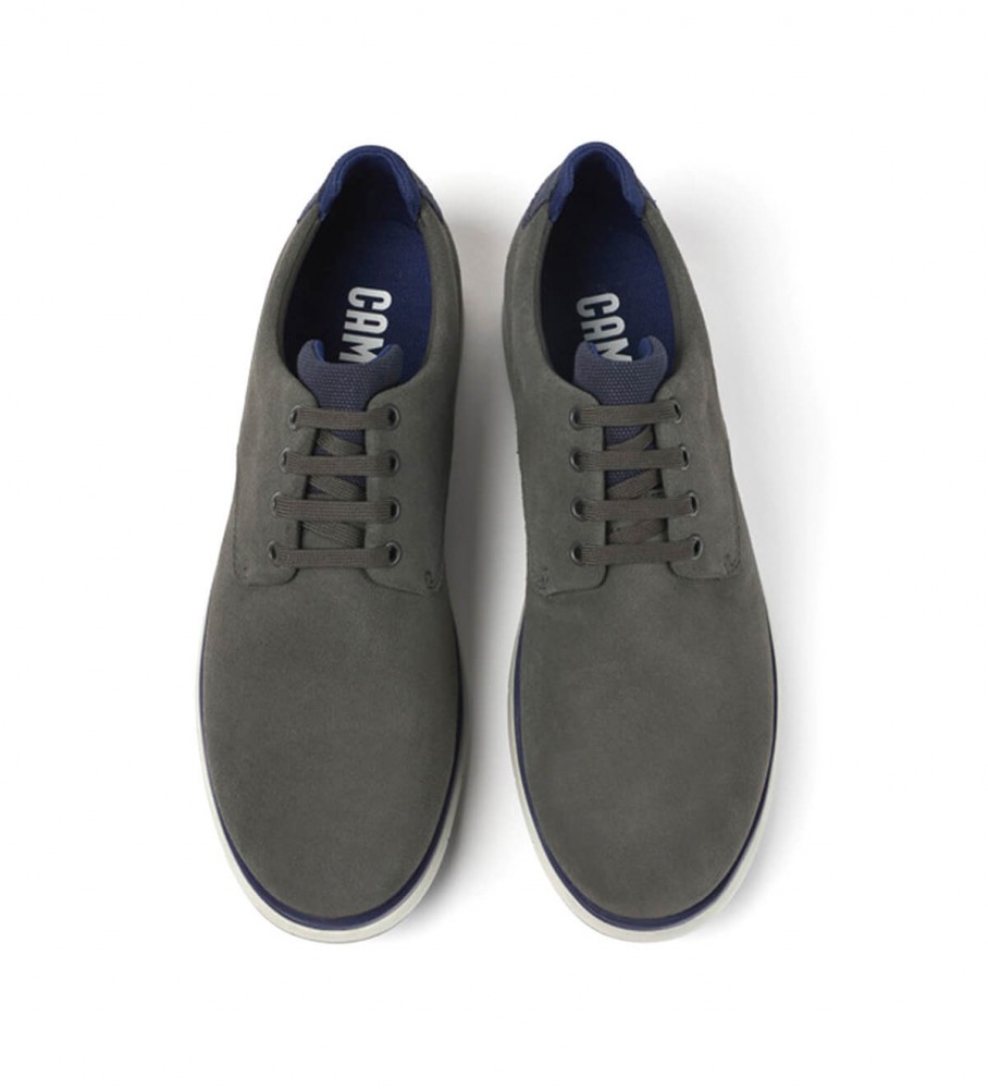Sapatos de couro azul-marinho Camper Smith