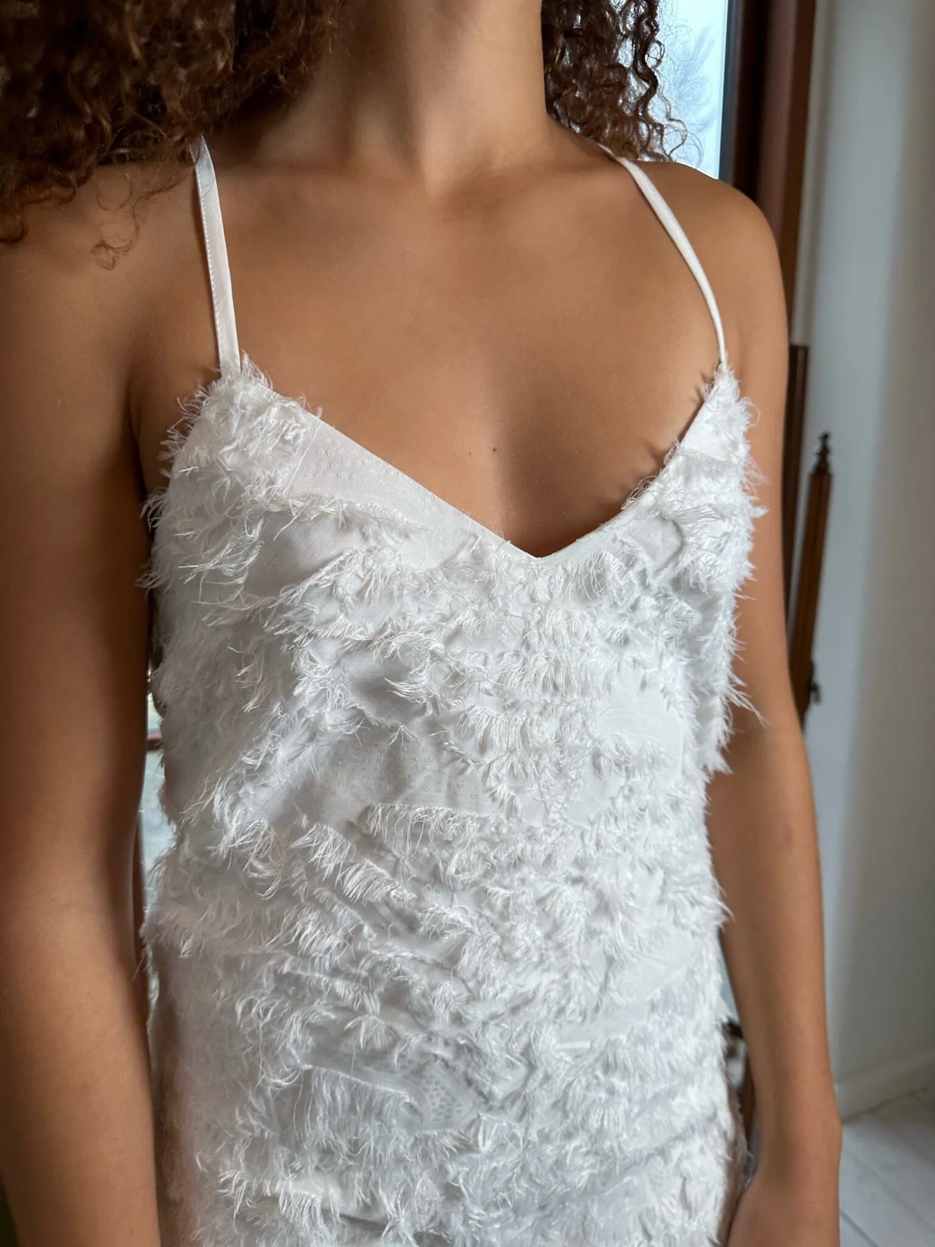 Neo Noir Clia Fringe Dress white