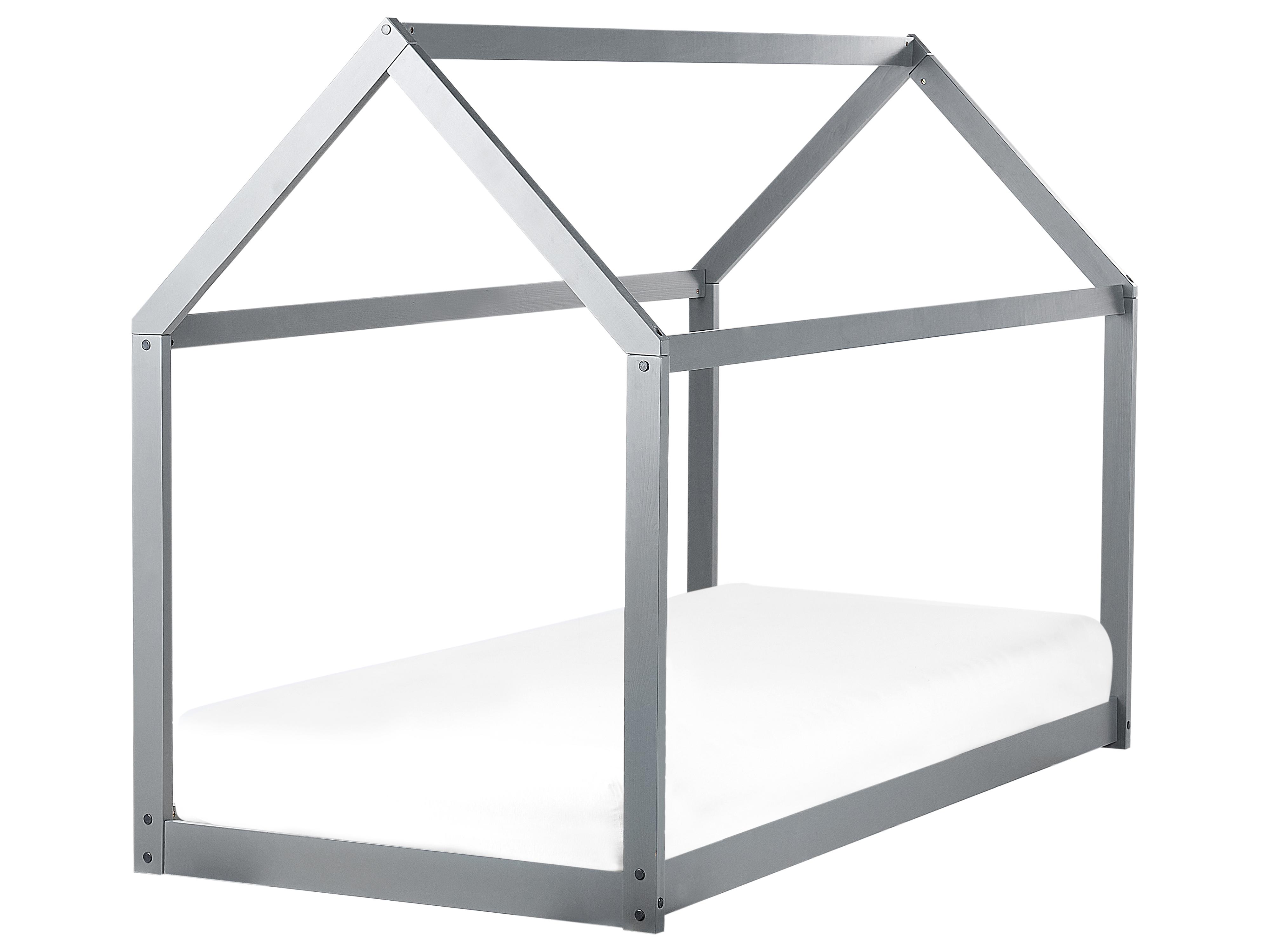 Kinderbed Huis Dennenhout TOSSE 90 x 200 cm Grijs