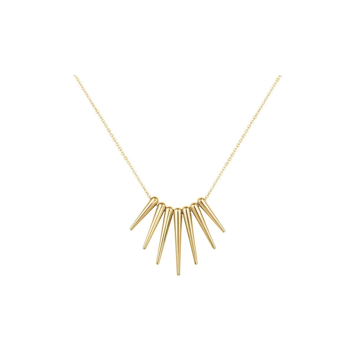 Collier mono-motif en Acier 316L - jaune brillant