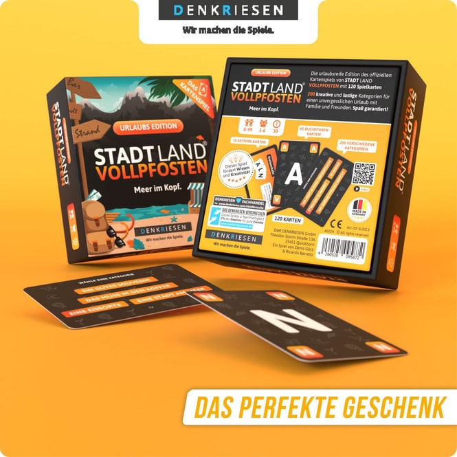 Stadt Land® Vollpfosten - Urlaubs Edition- Kartenspiel Meer im Kopf