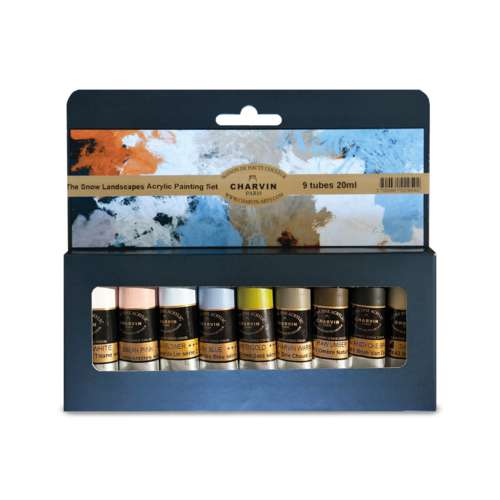 CHARVIN extrafeine Acrylfarbe, 9er-Sets