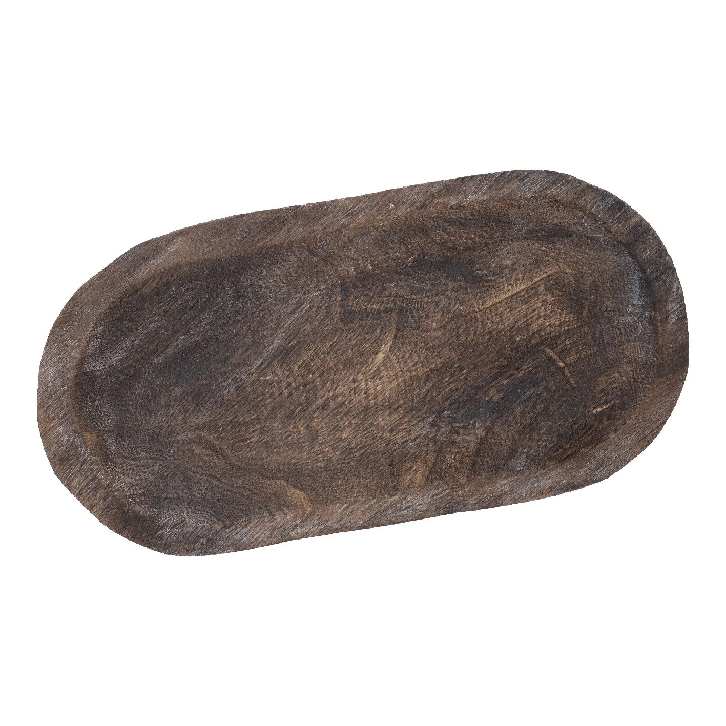 Holzschale Oval, braun, 41 x 21 cm