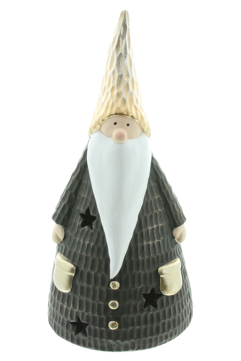 FRANK FLECHTWAREN | LED Kerstelffiguur, 14 x 11 x 28,5 cm, POLYRESINE, PLASTIC