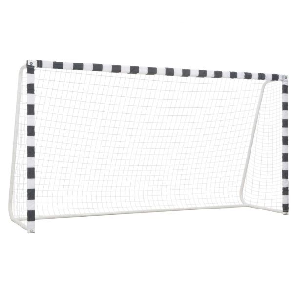 Baliza De Futebol 300x160x90 Cm Metal Preto E Branco - 91953