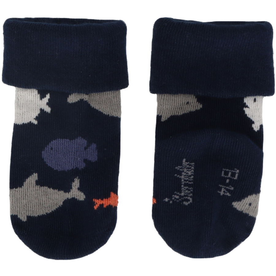 Sterntaler Baby-Socken 3er-Pack Hai hellgrau mel.