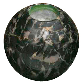 Teelichthalter aus Marmor, schwarz, H 10 cm, Ø 10 cm von fischer's lagerhaus