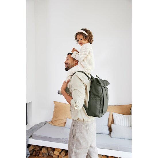 Sac à dos à langer Rolltop Up   Olive        de               Lässig