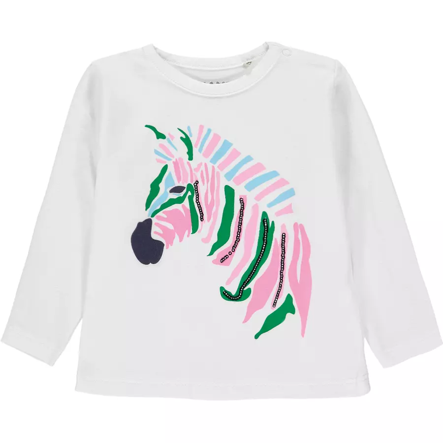 KANZ Girls Langarmshirt, bright white|white